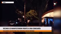 Vecinos se manifestaron frente a una comisaría