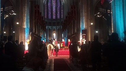 Cérémonie de remise de l'épée, lors de l'hommage à Jeanne d'Arc, le 29 avril 2021 à Orléans