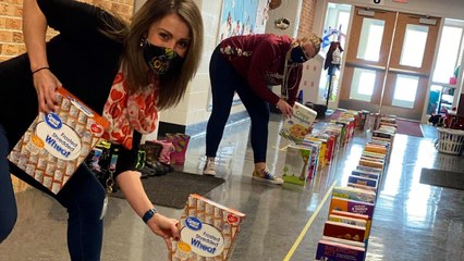 Students Collect 700 Cereal Boxes To Donate Foods