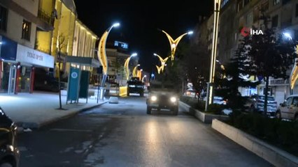 Hakkari polisi gece denetiminde: Tam kapanma sonrası sokaklarda sessizlik