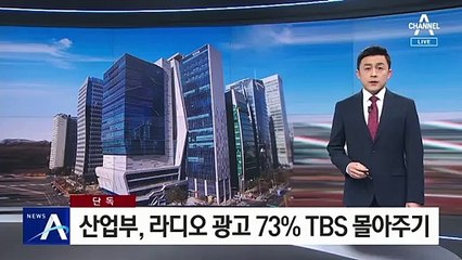 [단독]산업부, 전체 라디오 광고액 73% TBS에 몰아주기