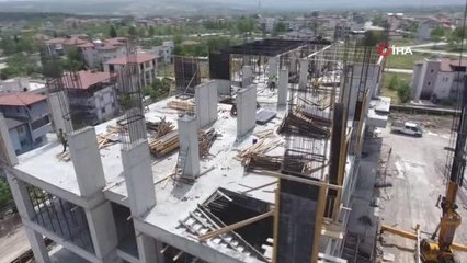 Toplam maliyeti 9,5 milyon TL olan okulda çalışmalar devam ediyor