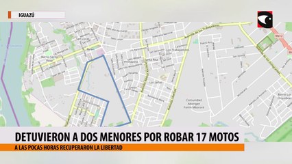 Detuvieron a dos menores por robar 17 motos en Iguazú y a las pocas horas recuperaron la libertad