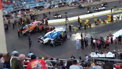 John Force Wild Crash Nhra Top Fuel Funny Car