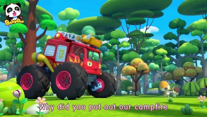 Monster Police Car Song | Police Cartoon | Nursery Rhymes | Kids Songs | Color Song | Babybus