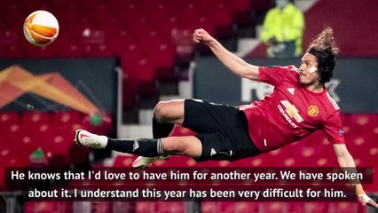 Solskjaer keen to keep hold of Cavani after Europa League double against Roma