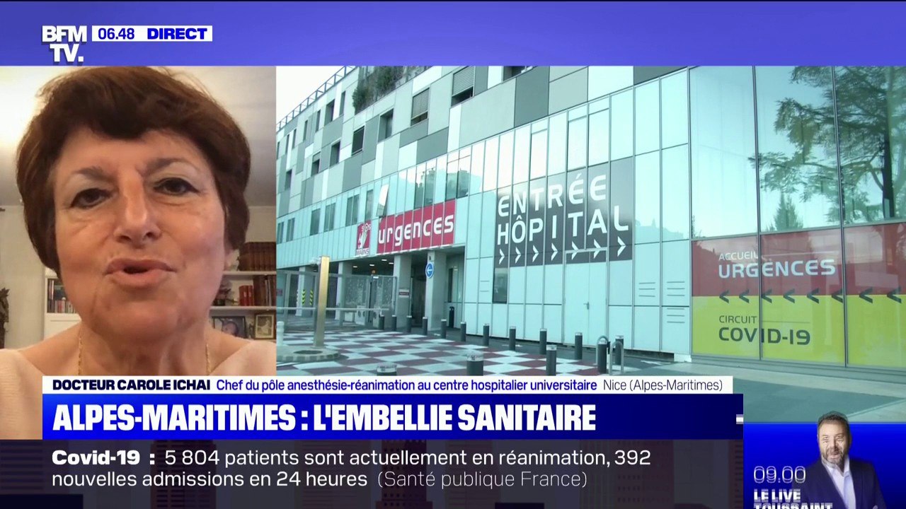 Docteur au CHU de Nice, Carole Ichai observe "une décroissance importante" des patients Covid-19 dans les hôpitaux des Alpes-Maritimes