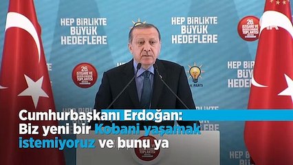 Erdoğan: Biz yeni bir Kobani yaşamak istemiyoruz ve bunu yaşatmayacağız