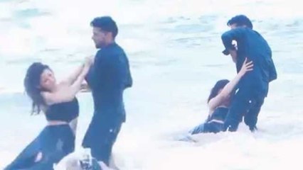 Urvashi Rautela Doob Gaye Shoot के दौरान मस्ती करते करते गिरी समंदर में; Watch video | FilmiBeat