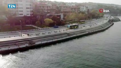 Tam kapanma sonrası Kadıköy ve Üsküdar'da meydanlar sessizliğe büründü