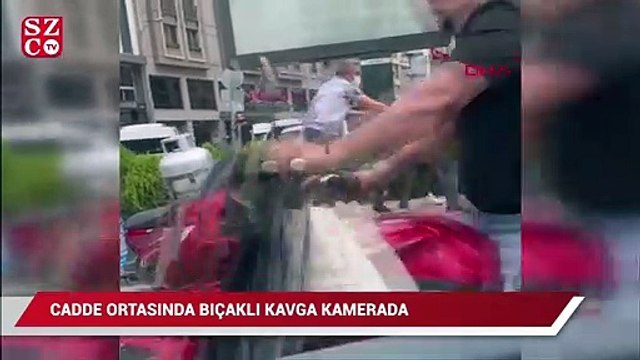 Bıçaklı kavga kamerada