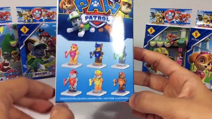 6 Paw Patrol Bricks Figures Construction Blocks Sl Toys - Unboxing Demo Review