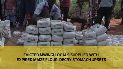 Evicted Mwingi locals supplied with expired maize flour, decry stomach upsets