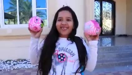 شفا و بابا وقتا ممتعا مع كرات لول العملاقة