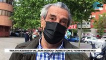 Carteles contra Pablo Iglesias en Vallecas