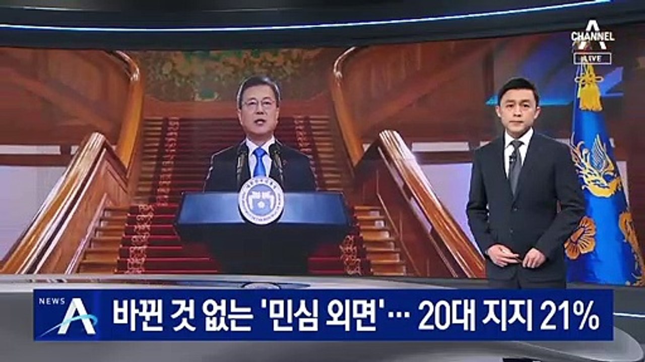 바뀐 것 없는 ‘민심 외면’…문 대통령 20대 지지율 21%