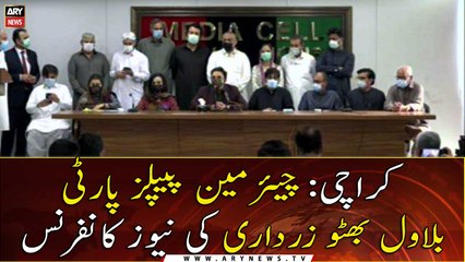 Karachi: Chairman PPP Bilawal Bhutto Zardari's news conference