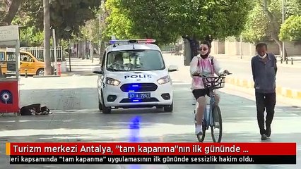 (DRONE) Turizm merkezi Antalya, "tam kapanma"nın ilk gününde sessizliğe büründü