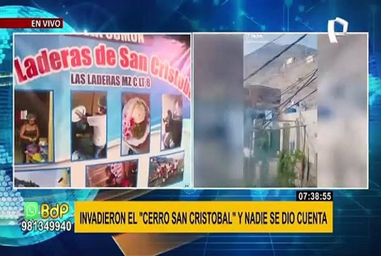 Rímac: Policía da 48 horas a invasores de Cerro San Cristóbal para desalojar terreno