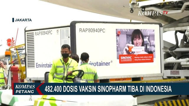 482.400 Dosis Vaksin Sinopharm Tiba di Indonesia