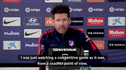 Did Simeone celebrate Barcelona's shock defeat?