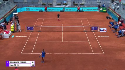 Halep holds off Sorribes Tormo to advance