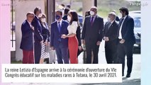 Letizia d'Espagne : Look écarlate et bouffant, la reine surprend loin de Madrid