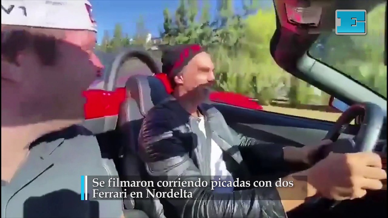 Se filmaron corriendo picadas con dos Ferrari en Nordelta