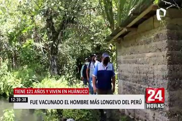 Huánuco: Marcelino Abad, de 121 años, el hombre más longevo del país recibió vacuna