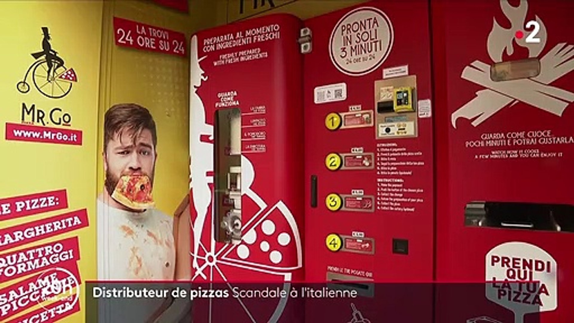 Italie : un distributeur de pizzas fait scandale à Rome - Vidéo Dailymotion