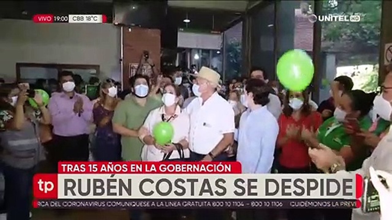 Despedida de Rubén Costas a la Gobernación de Santa Cruz