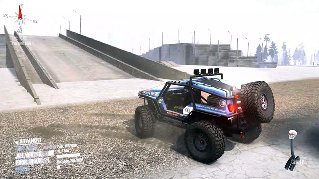 Racing car overtakes concrete pitfalls - 2