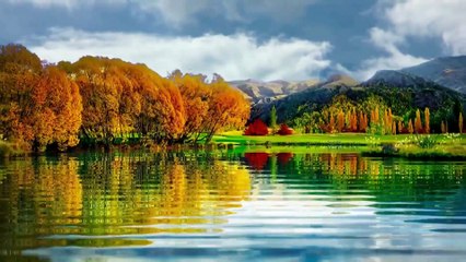 Autumn Lake Background Video | Beautiful Nature Motion | 2021