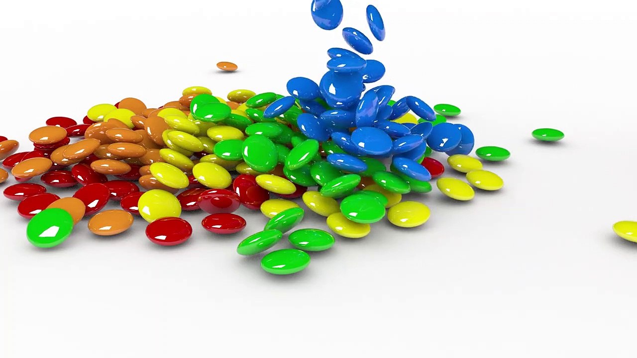 Learn colors for kids with funny candy and tractor