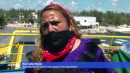 Delegación zapatista llega al Caribe mexicano para travesía marítima hacia Europa