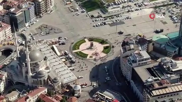Havadan görüntü | 1 Mayıs'ta Taksim Meydanı