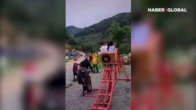 Sıra dışı çocuk parkı! Anne spor yaparsa tren hareket ediyor