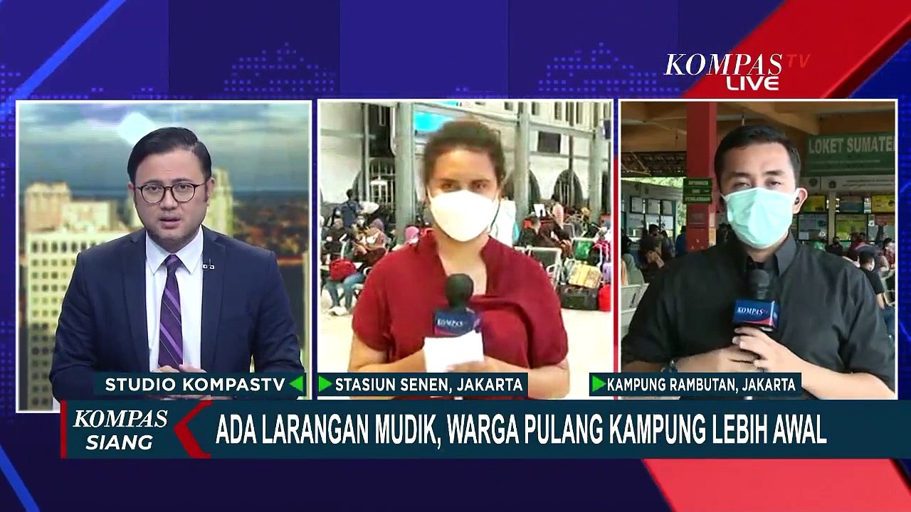 Jelang Larangan Mudik, Stasiun Pasar Senen Dipadati Ribuan Penumpang