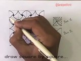 How To Draw Zentangle Pattern Flip Flap, Easy Doodle Art Tutorial Drawing For Beginners,Step By Step