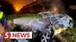 Four die after car bursts into flames near Banting