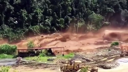 Felaket! Yapımı bitmek üzere olan baraj taştı