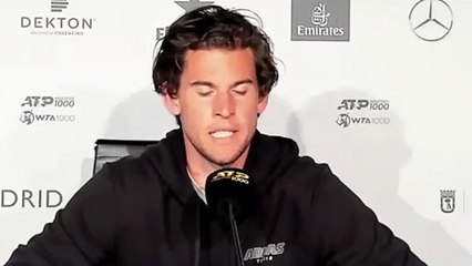 ATP - Madrid 2021 - Dominic Thiem : "I mean, the break was good, I also needed it"