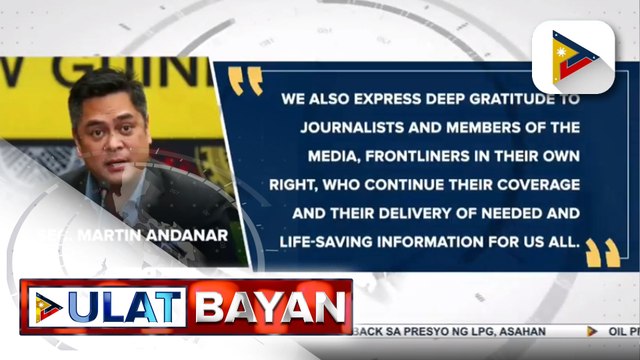Pagbibigay ng insurance, bakuna at iba pang benepisyo para sa frontliners, tiniyak ni Speaker Velasco; Mga manggagawa sa media industry, binigyang pugay ni Sec. Andanar