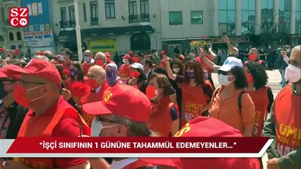 DİSK, barikatlardan geçerek Taksim’e yürüdü, 1 Mayıs çelengini Anıt'a koydu