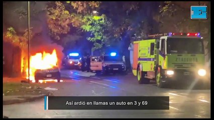 Auto ardió en llamas en La Plata