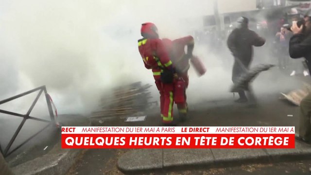 Manifestation du 1er mai : les pompiers pris à parti par des casseurs