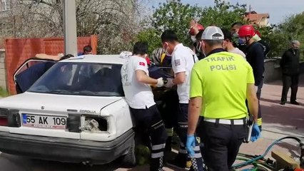 KONYA OTOMOBİLLE GEZİNTİYE ÇIKAN ÇOCUKLAR KAZA YAPTI: 2 YARALI