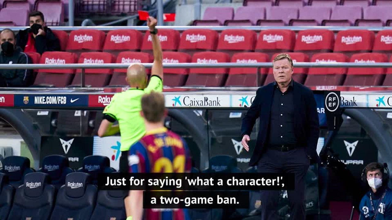 Koeman vows to appeal 'exaggerated' two-match touchline ban