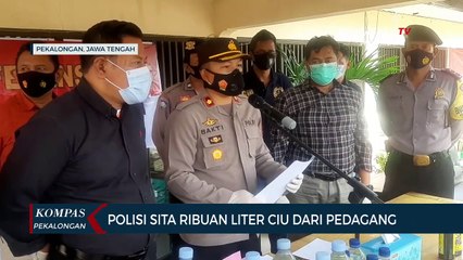 Polisi Sita Ribuan Liter Miras dari Pedagang