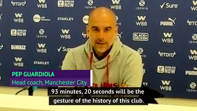 Guardiola hails departing Aguero's match-winning performance